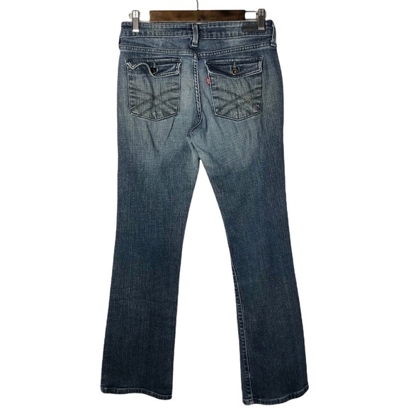 Levi's 545 Medium Wash Low Boot Cut Jeans 6 - Picture 2 of 8